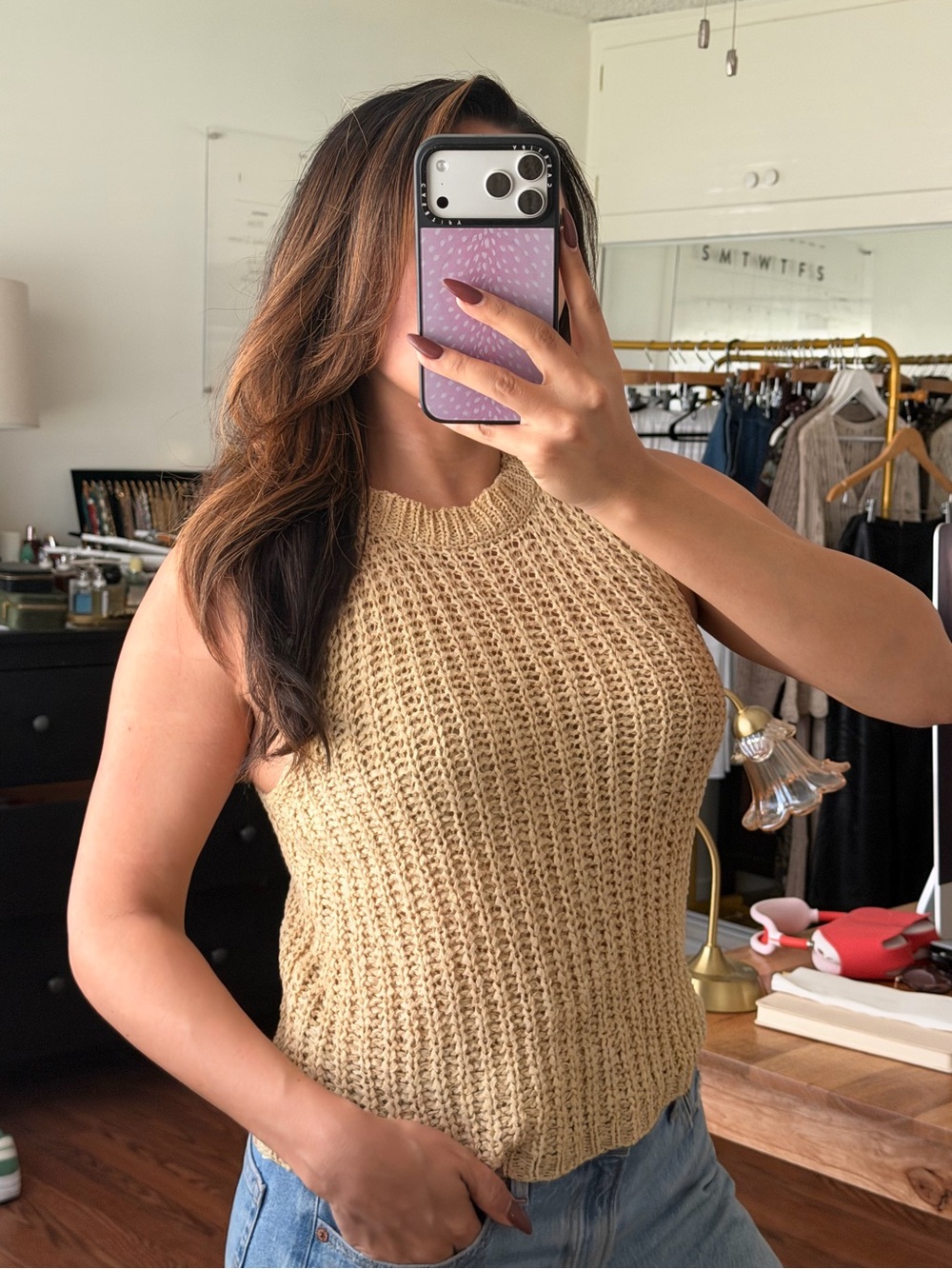 Tan Sweater Top